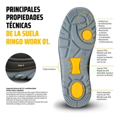 Imagen del producto: Botin Seguridad Borcego De Trabajo Ringo Work Bolt