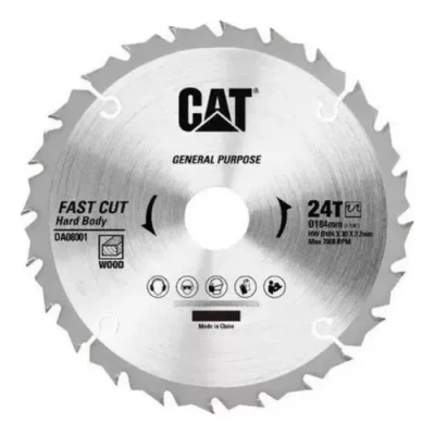 Imagen principal del producto: Disco De Sierra Circular Cat 184mm 7 1/4 24d Corte Rapido Gris Oscuro