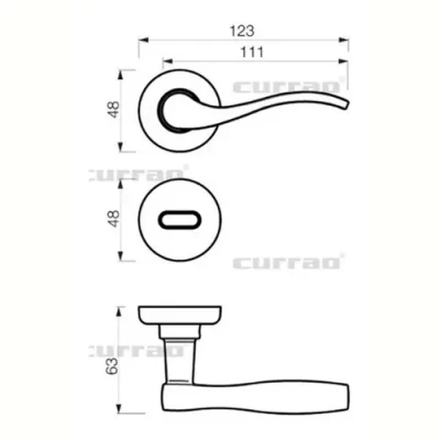 Imagen del producto: Manija Picaporte Verona Currao Doble Balancin C/bocalla Y Rosca