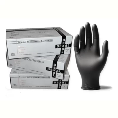 Imagen del producto: Caja Guantes Dexal Nitrilo Negro Reforzado Con Anmat X 100