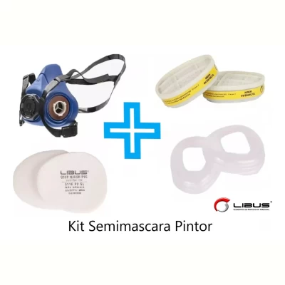 Imagen del producto: Kit Semi Mascara Respiratoria Pintura Libus Serie 9200