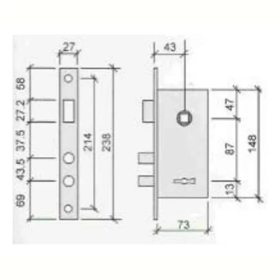 Imagen del producto: Cerradura Para Puerta Prive 2001 Reforzada Doble Perno Izquierdo