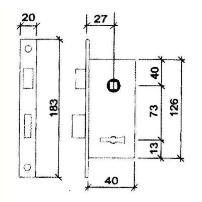 Imagen del producto: Cerradura De Seguridad Doble Paleta Prive 206 Caja Angosta Izquierdo