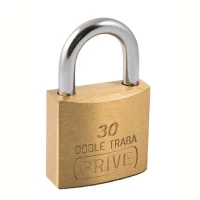 Foto principal de Candado De Bronce Macizo De 30mm Doble Traba Prive 700 Dorado