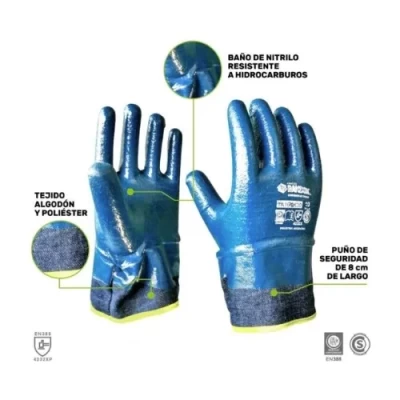 Imagen del producto: Guante Trabajo Cargo Nitrilo Puño De Seguridad Randon Jersey