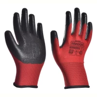 Foto principal de Guante Mecano Rojo Pesado G13 Baño En Nitrilo Randon