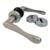 Foto principal de Manija Picaporte Limay Rialpa Doble Balancin Aluminio Cepillado