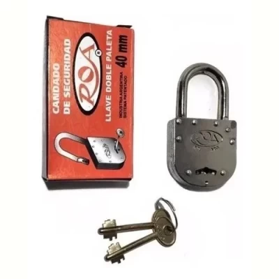Imagen del producto: Candado Roa De 40mm Doble Paleta Acero Reforzado Con Llave