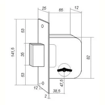Imagen del producto: Cerrojo Roa 801 Para Embutir Hogar Doble Paleta