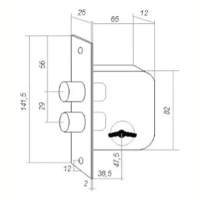 Imagen del producto: Cerrojo Cerradura Para Puerta Roa 802 Seguridad