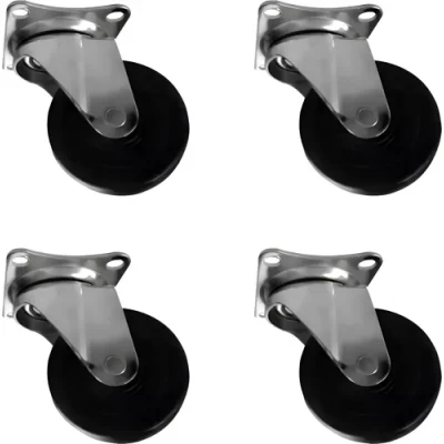 Imagen del producto: Rueda Goma Negra C/Base 50MM