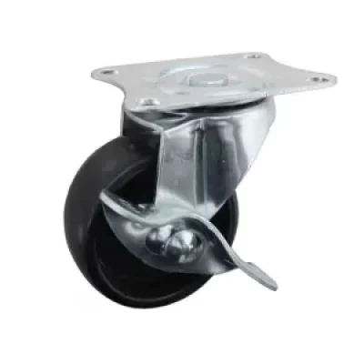 Imagen principal del producto: Rueda Goma Negra 50MM C/Base y Freno