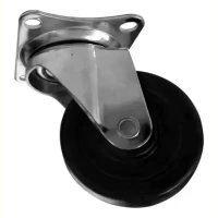 Foto principal de Rueda Goma Negra C/Base 75MM