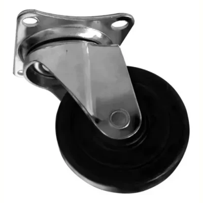 Imagen principal del producto: Rueda Goma Negra C/Base 100MM