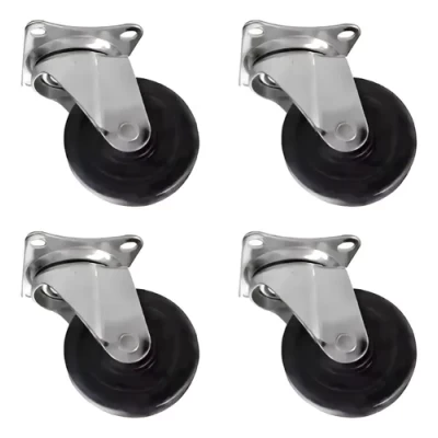 Imagen del producto: Rueda Goma Negra C/Base 100MM