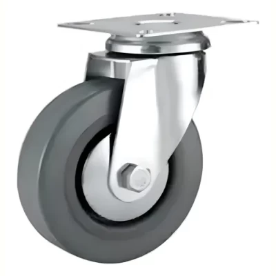 Imagen principal del producto: Rueda Tecno Goma Gris Con Base 100MM