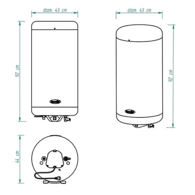 Imagen del producto: Termotanque Electrico Escorial 90 Litros