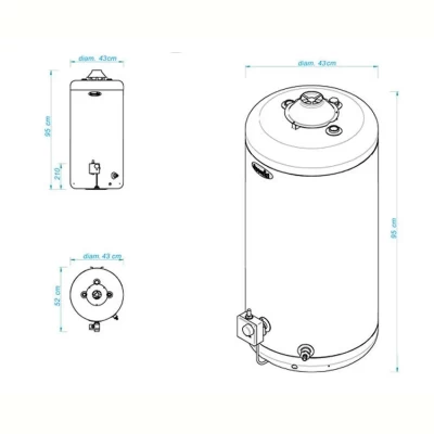Imagen del producto: Termotanque Multigas 80 Litros Escorial
